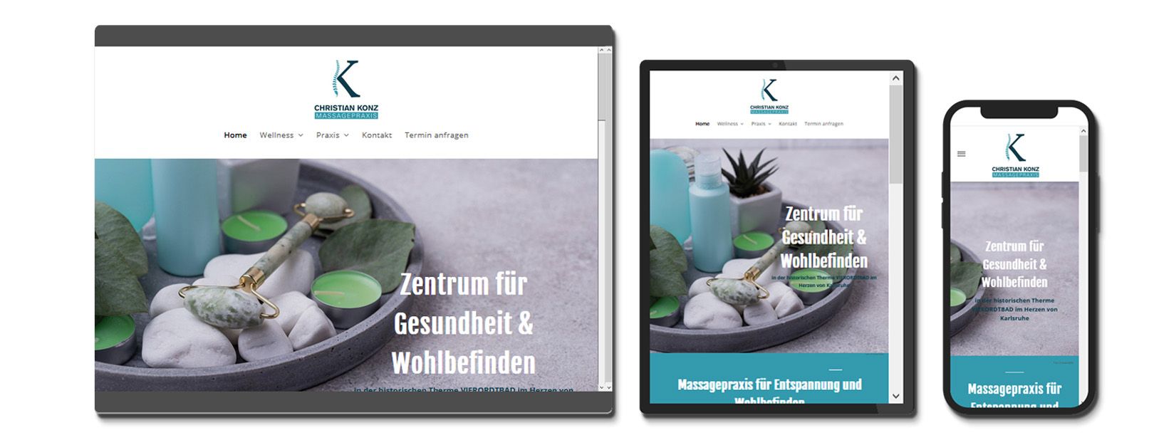 Homepage für Wellness in Karlsruhe erstellt