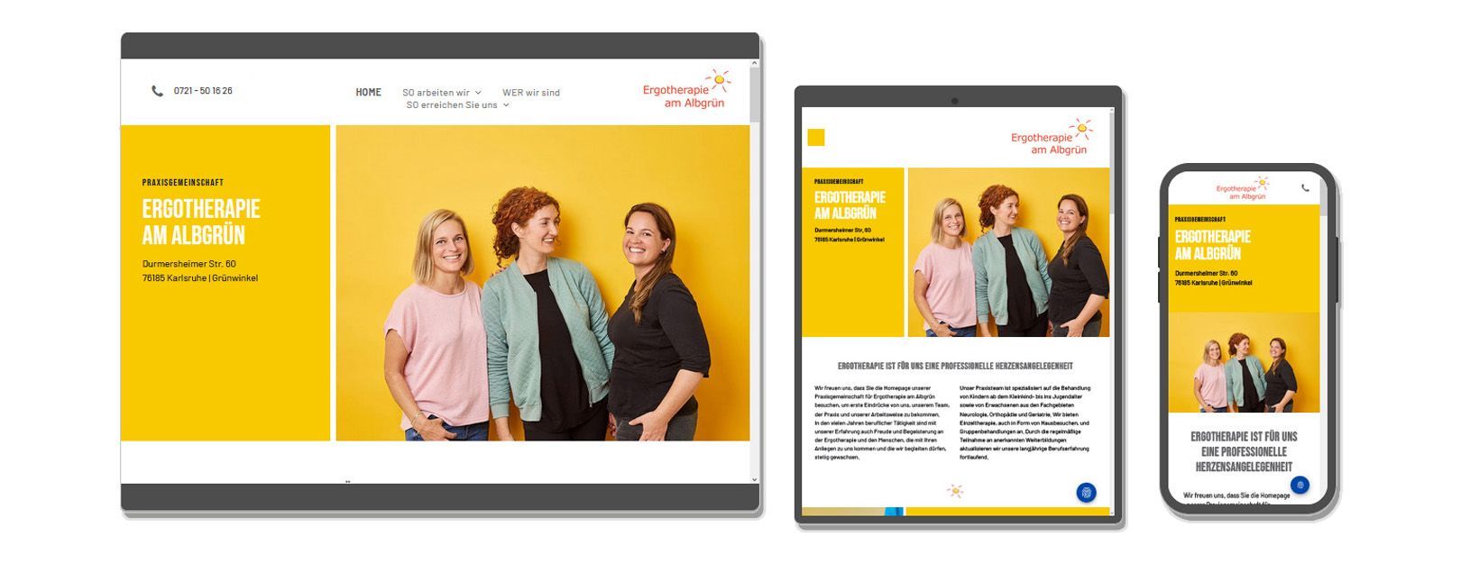 Website erstellt Ergotherapie Praxis in Karlsruhe