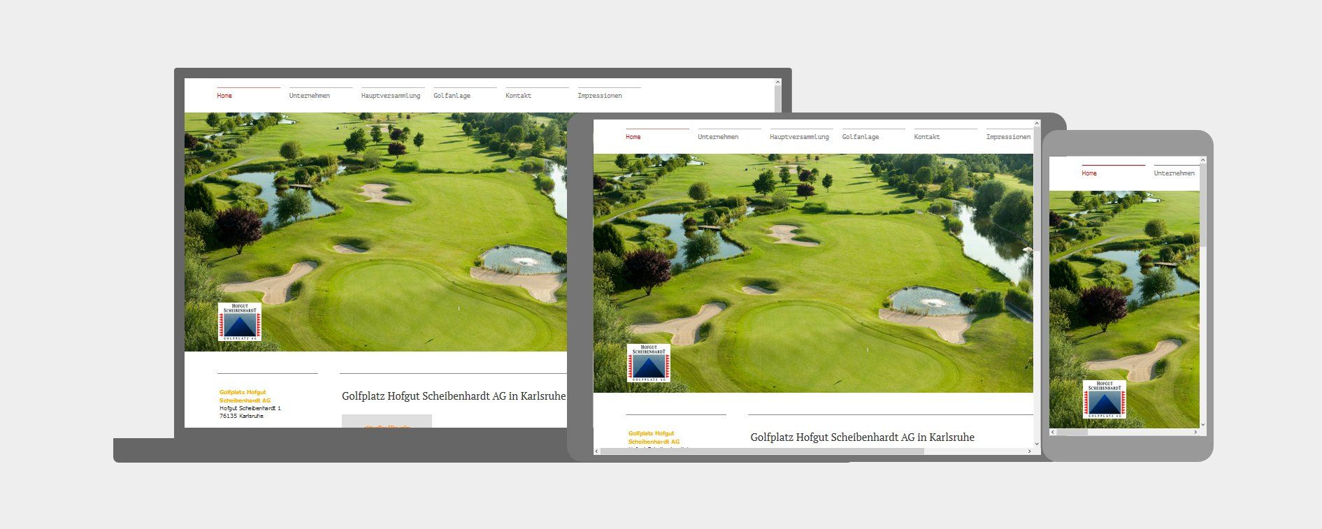 Internetauftritt Golfclub Karlsruhe eingerichtet