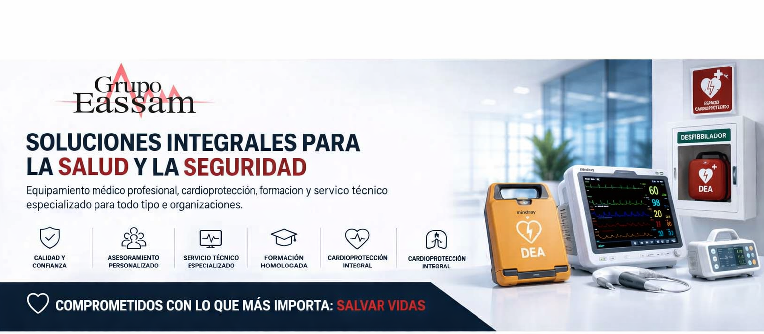 Grupo EASSAM, especialistas en equipamiento médico profesional, cardioprotección, electromedicina y servicio técnico sanitario