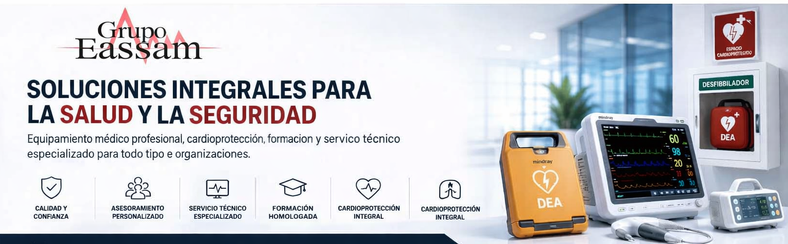 Grupo EASSAM, especialistas en equipamiento médico profesional, cardioprotección, electromedicina y servicio técnico sanitario