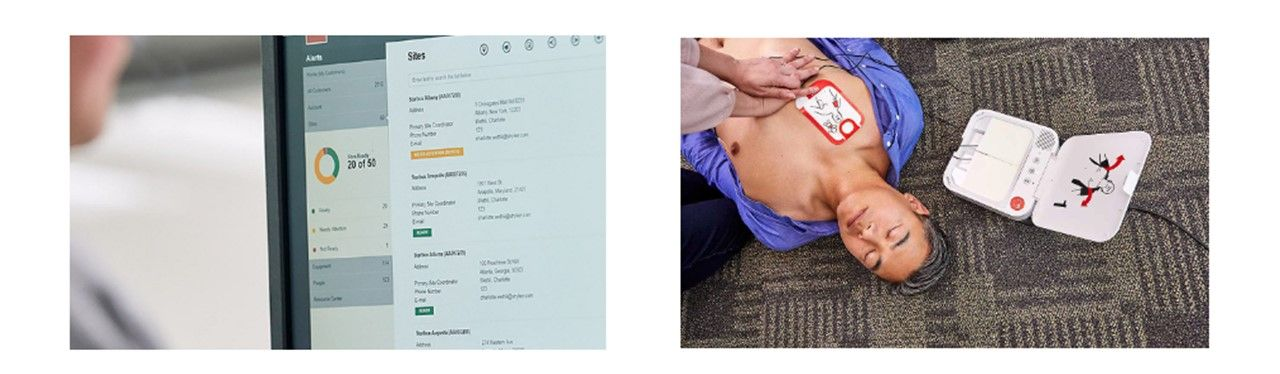 Equipo desfibrilador LIFEPAK CR2 para espacios cardioprotegidos en empresas y lugares públicos