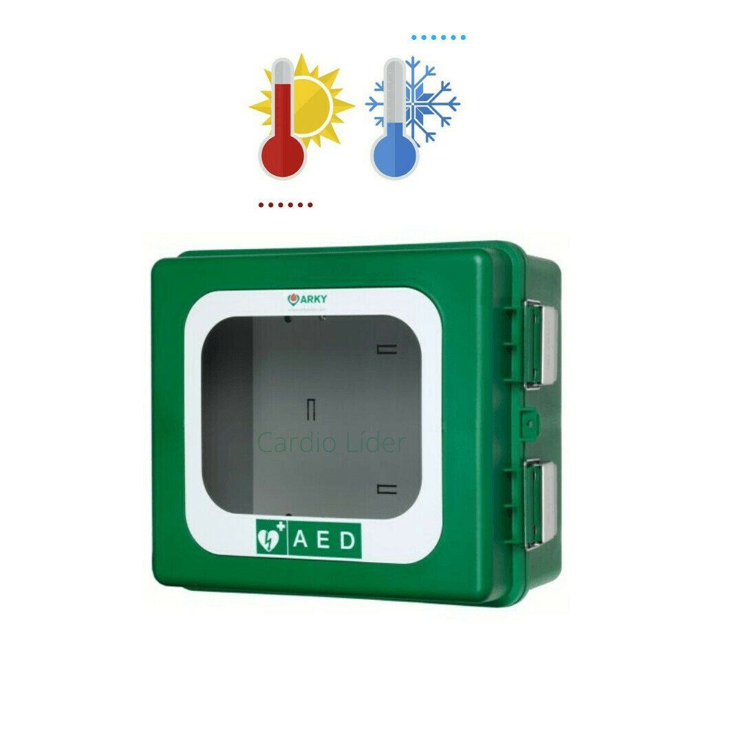 Vitrina desfibrilador exterior con alarma Arky