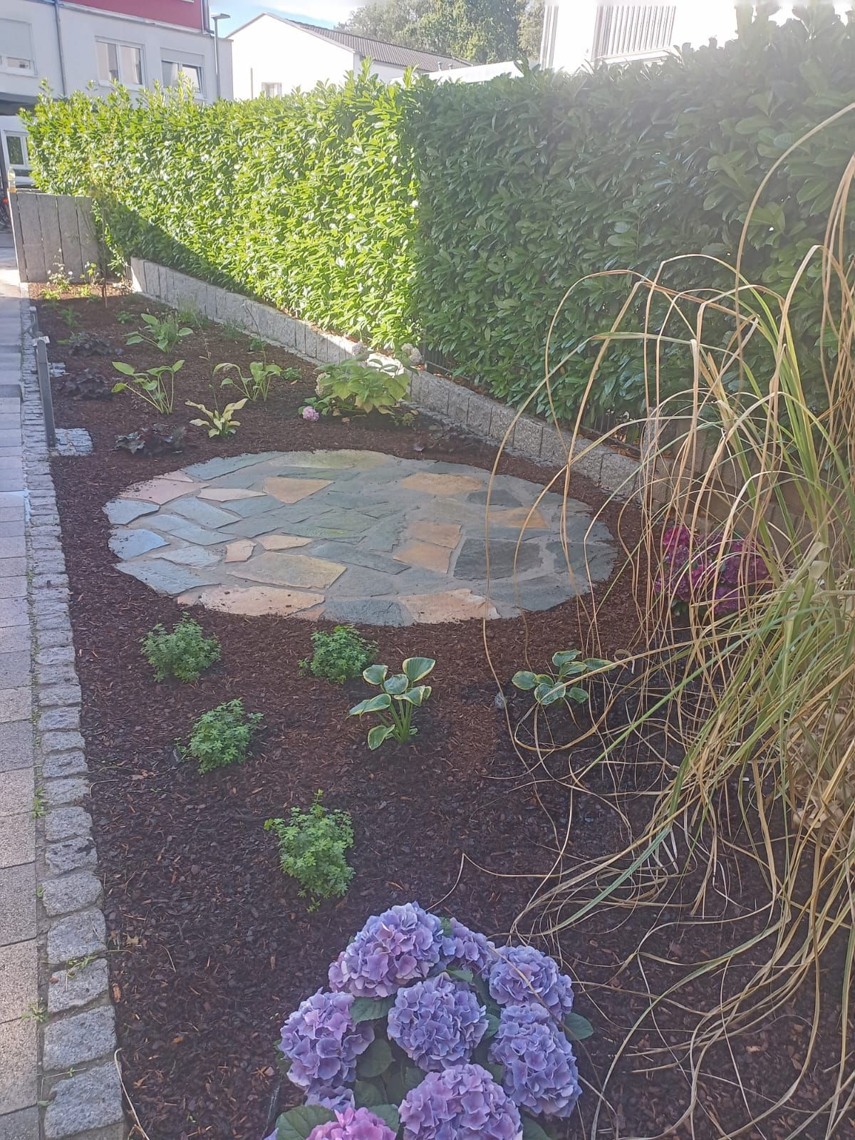 Neuanlage Beet mit Sitzecke