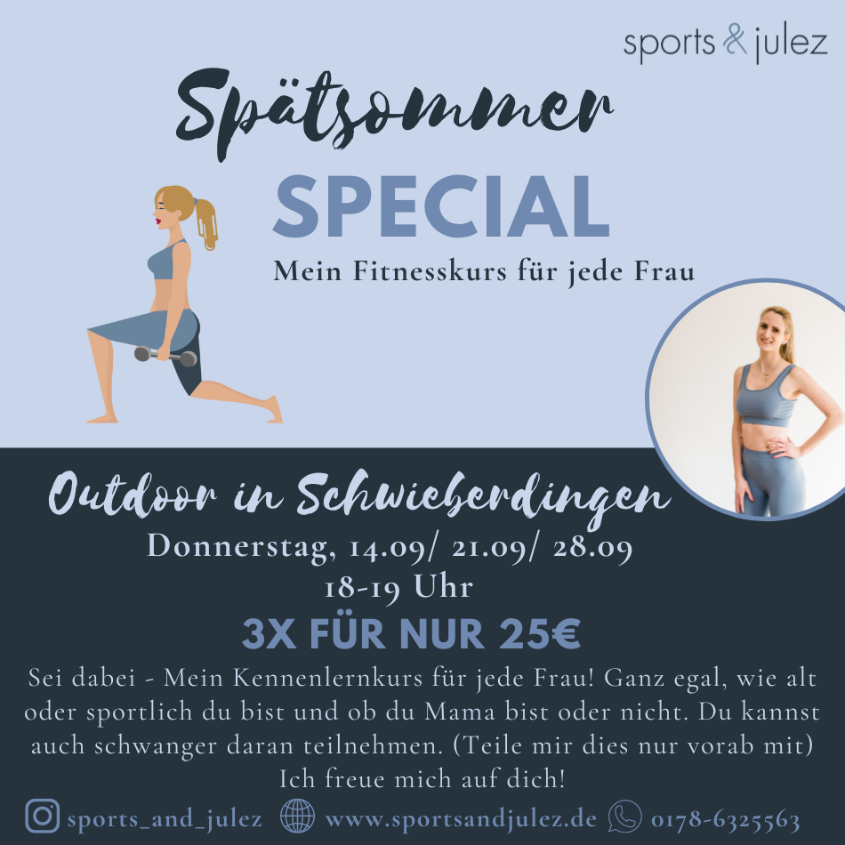 Mein Spätsommer Special - sei dabei! Der Flyer meines Spätsommer Specials
