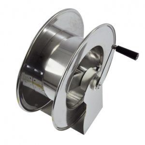 Stainless steel hose reels, auto rewind (retractable) and manual options.