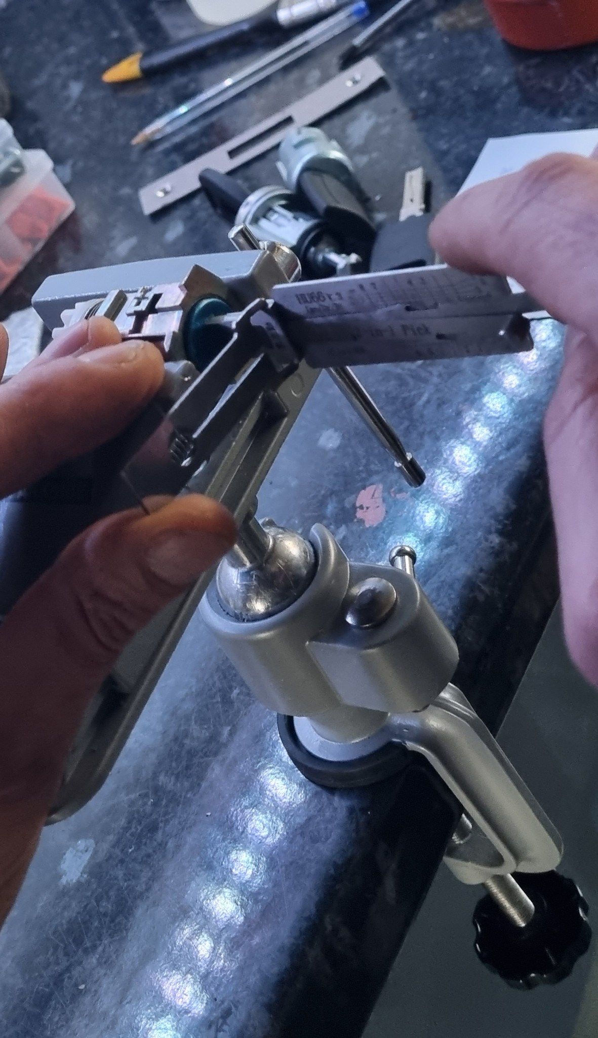 Auto lock picking for replacement keys