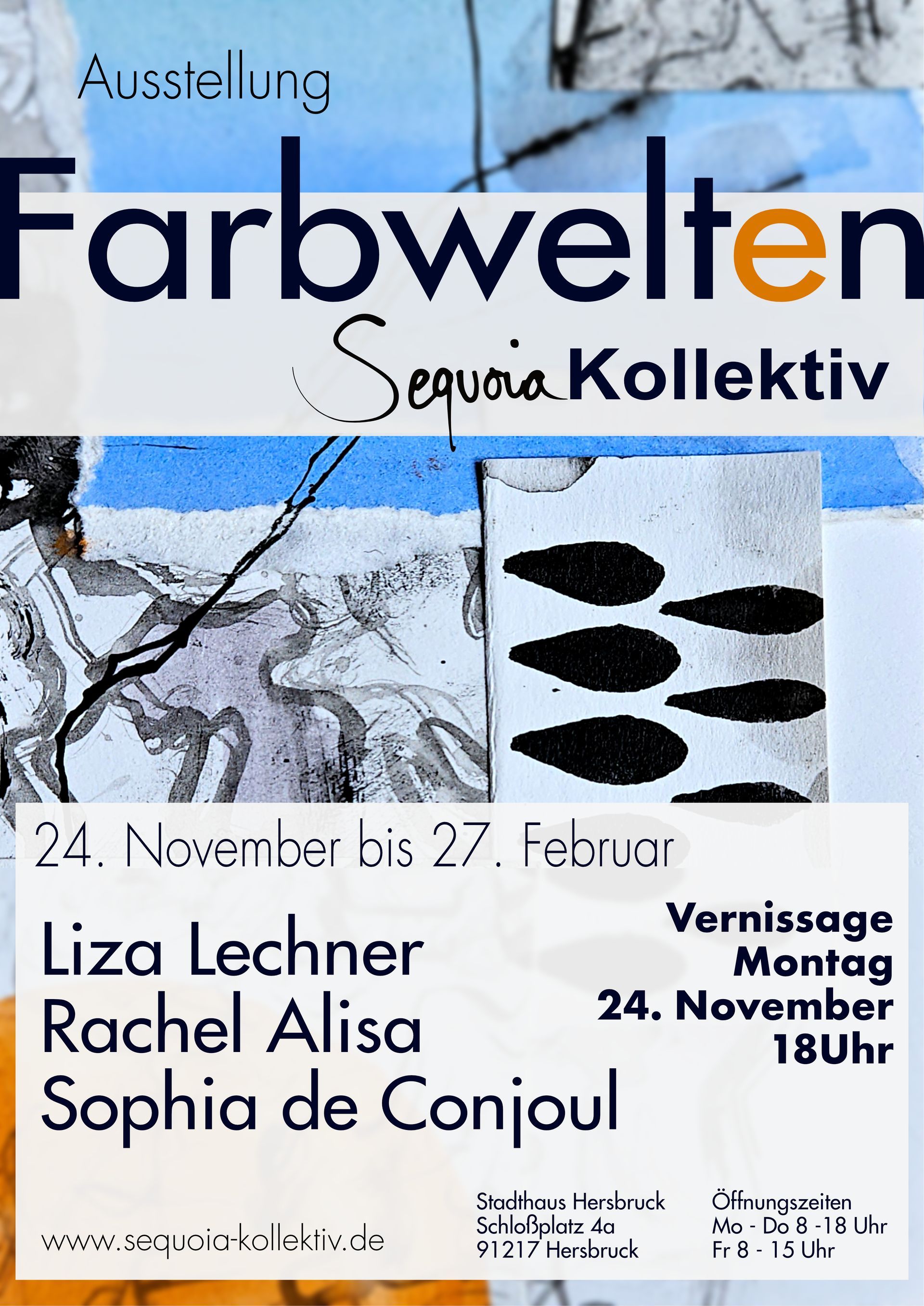 Tiefe Welten Flyer für die Ausstellung