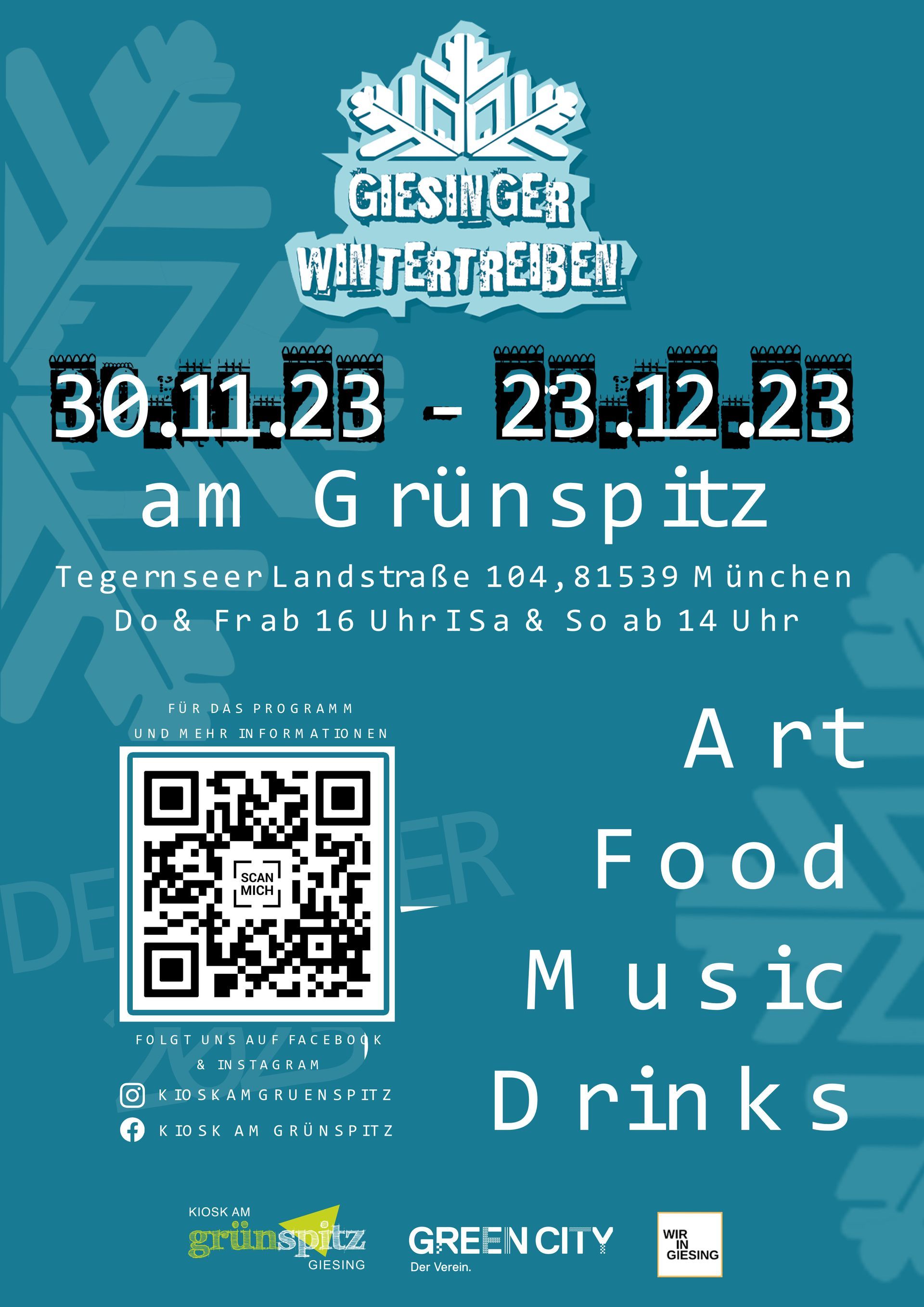 Plakat von der Veranstaltung Giesinger Wintertreiben München