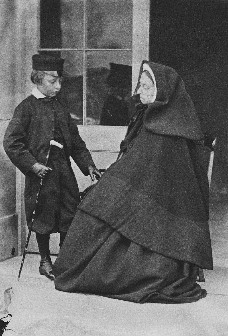Königin Victoria und Sohn Leopold 1862