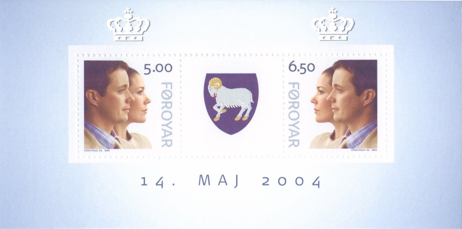 Sonderbriefmarke Dänemark zur Hochzeit von Frederik und Mary Sonderbriefmarke Dänemark zur Hochzeit von Frederik und Mary