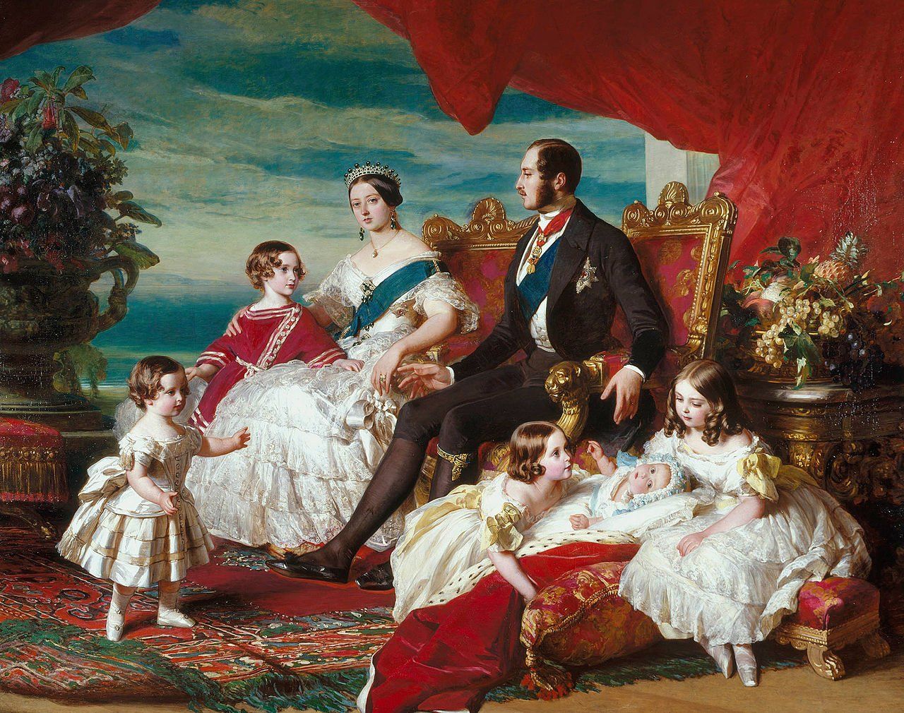 Königin Victoria und Prinz Albert mit ihren ersten fünf Kindern, 1846 Königin Victoria und Prinz Albert mit ihren ersten fünf Kindern, 1846