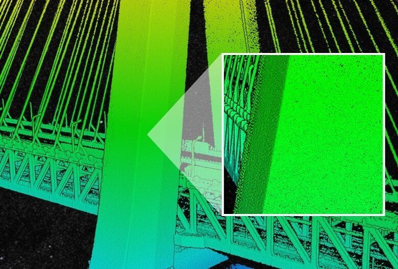 Renderiza reconstrucciones con precisión centimétrica gracias a la IMU de alta precisión, un sensor de visión para la precisión del posicionamiento y la incorporación de datos GNSS.