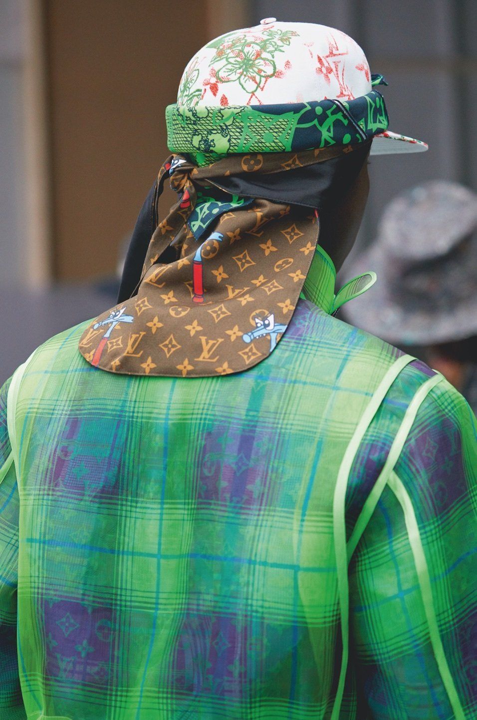 As part of the fall-winter 2021 collection’s focus on his cultural and subcultural heritage, Virgil Abloh designed his first do-rag at Louis Vuitton. © Winter Vandenbrink Alethea Magazine