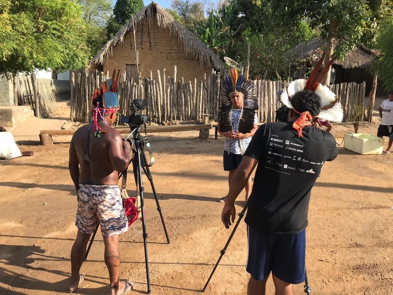 Erisvan Guajajara during filming ©Erisvan Guajajara Alethea Magazine