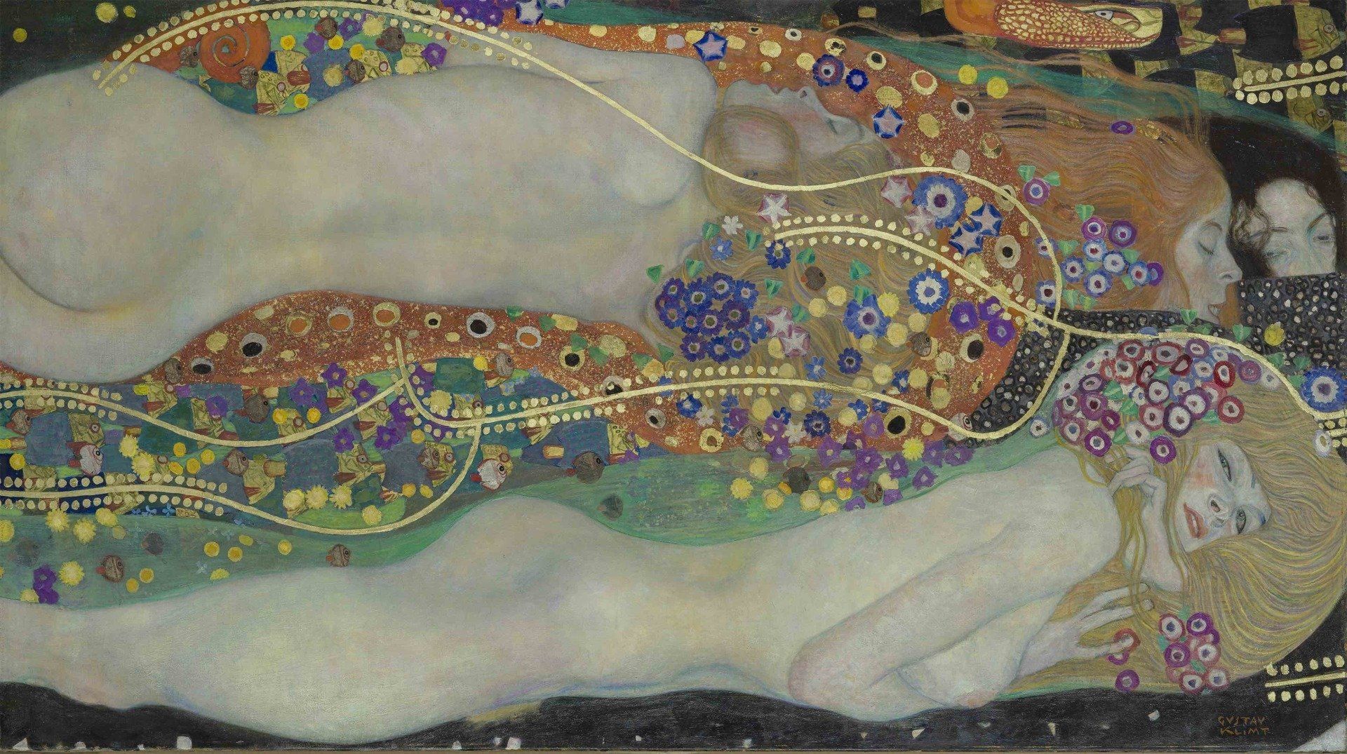 Gustav Klimt, Water Serpents II, 1904, reworked 1906-1907, oil on canvas, 80 × 145 cm, private collection, courtesy of HomeArt - Alethea Magazine