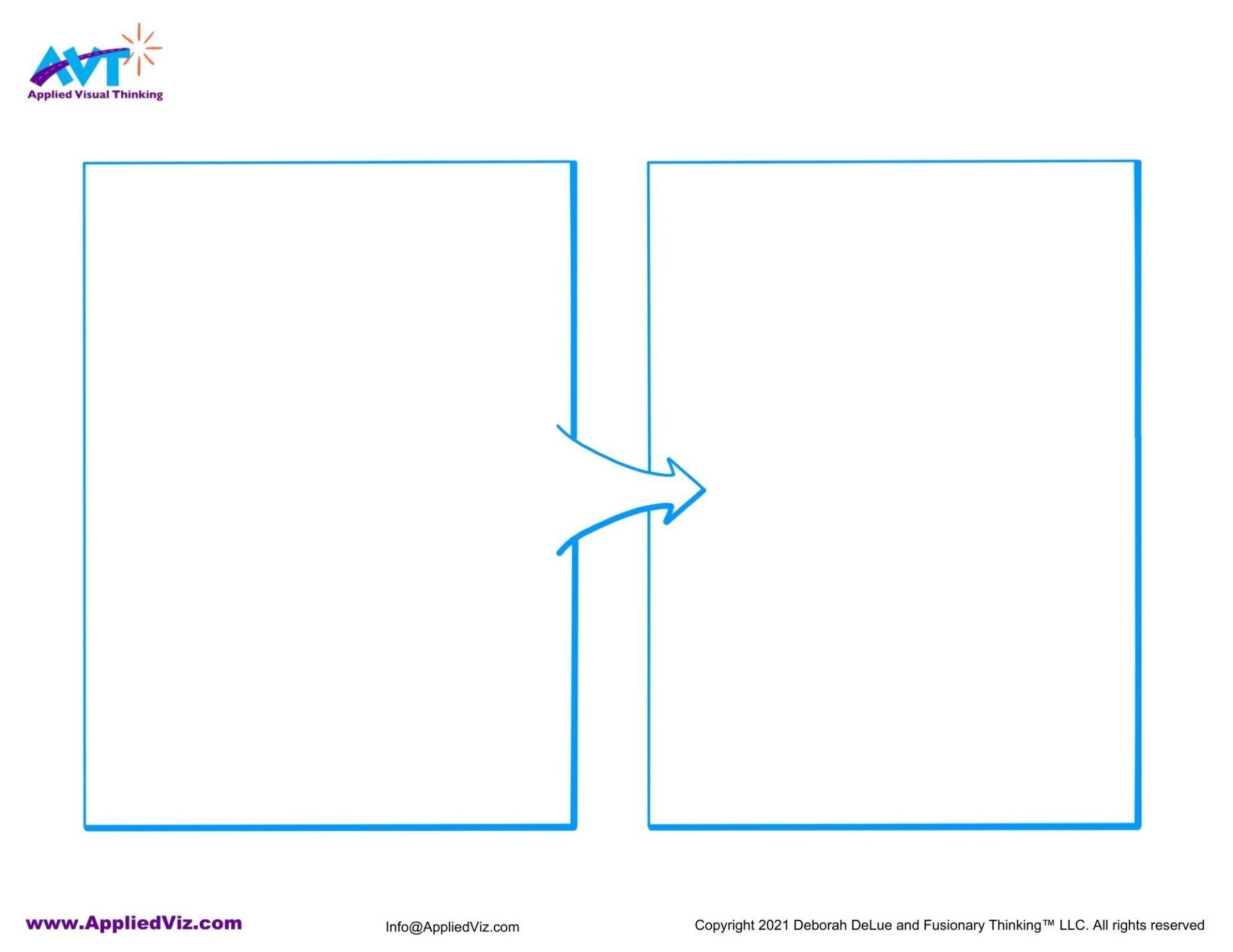 AVT Cause and Effect template, 2 rectangles connected by an arrow