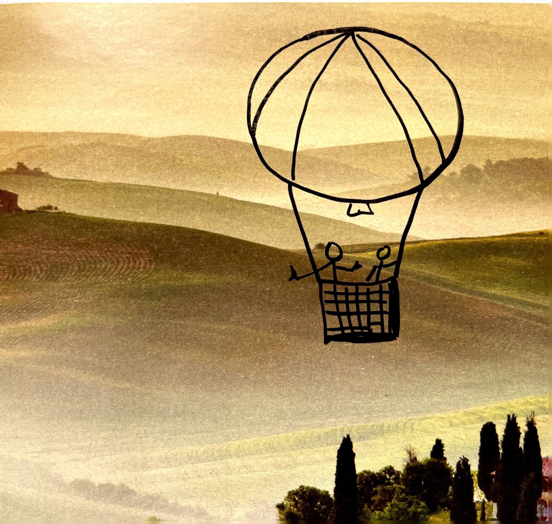 Hot air balloon landscape