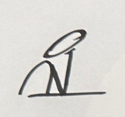 Simple figure leaning on elbow