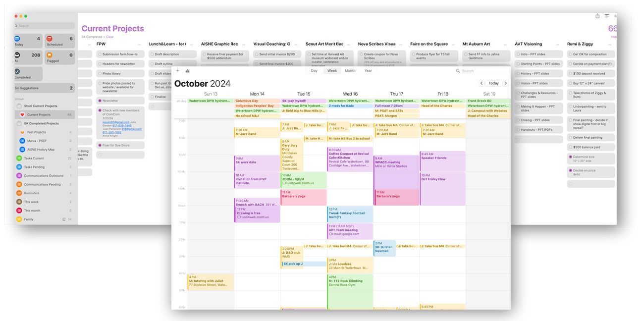 2 screenshots - in back is a set of