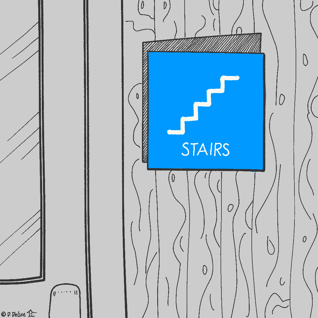 Take the stairs graphic