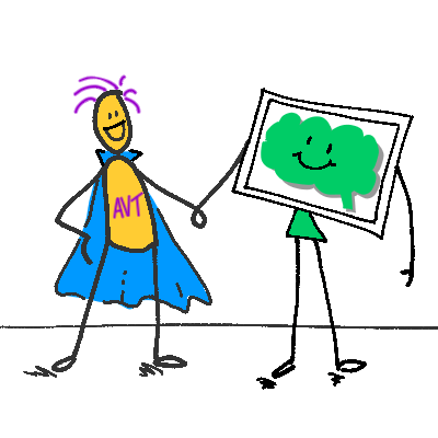 mind map on steroids template and image of hand with Ace of spades up sleeve