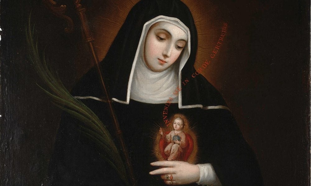Toile de Miguel_Cabrera_1763 Gertrude d'Helfta horizon-spirituel.com