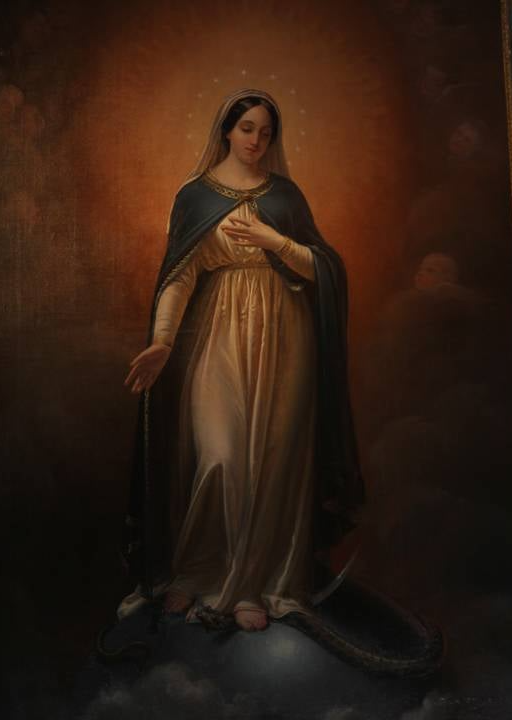 trouvée dans le fond d'une église de la Drome Vierge horizon-spirituel.com