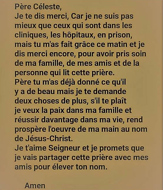 Toujours merci Prière du matin horizon-spirituel.com