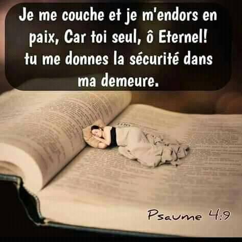 La certitude d'être dans l'amour de Dieu Psaume 4.9
