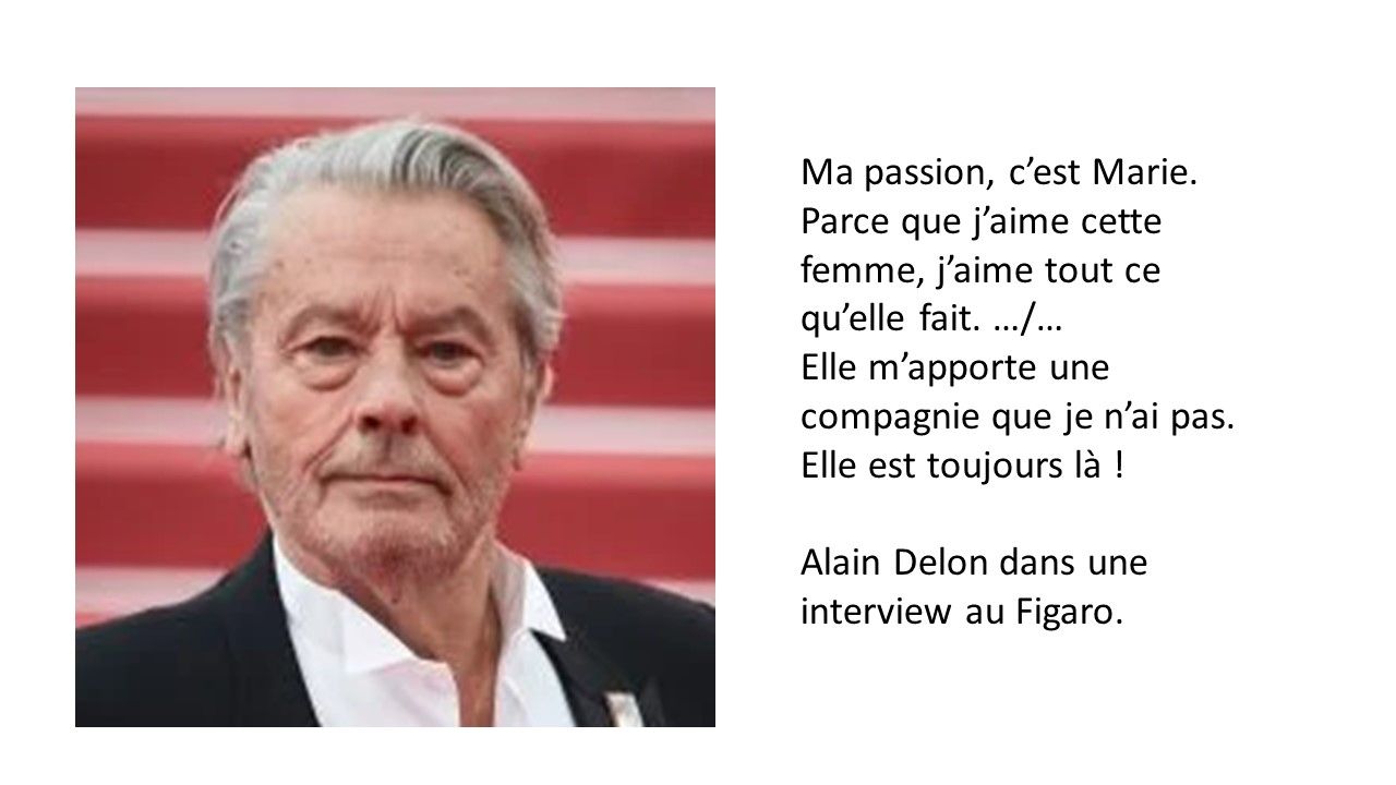 Déclaration de gratitude Alain Delon www.horizon-spirituel.com