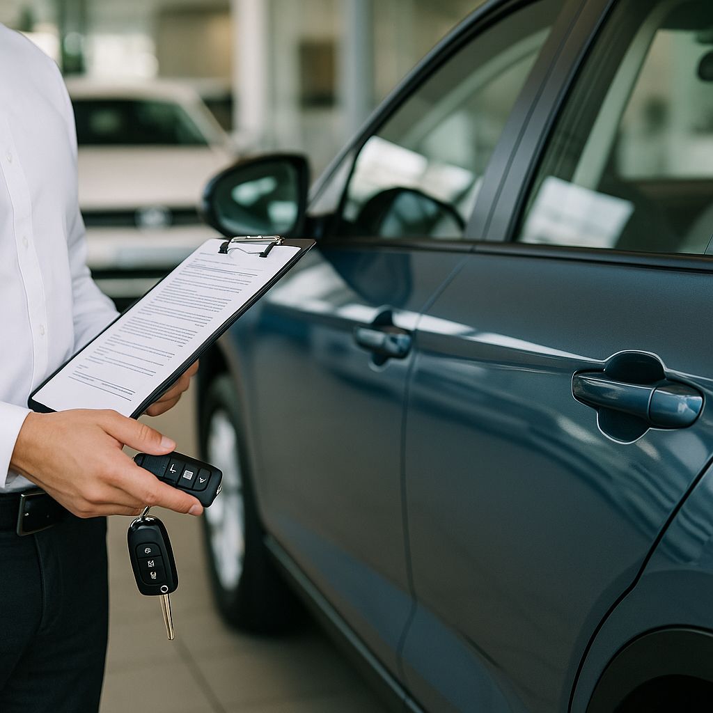 Fahrzeugannahme im Servicebereich des Autohauses