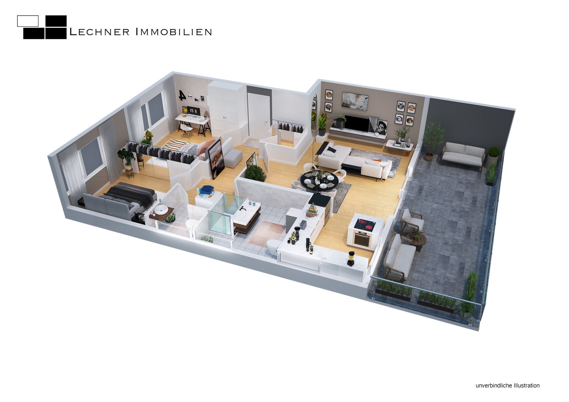 grundriss penthouse wohnung pattonville