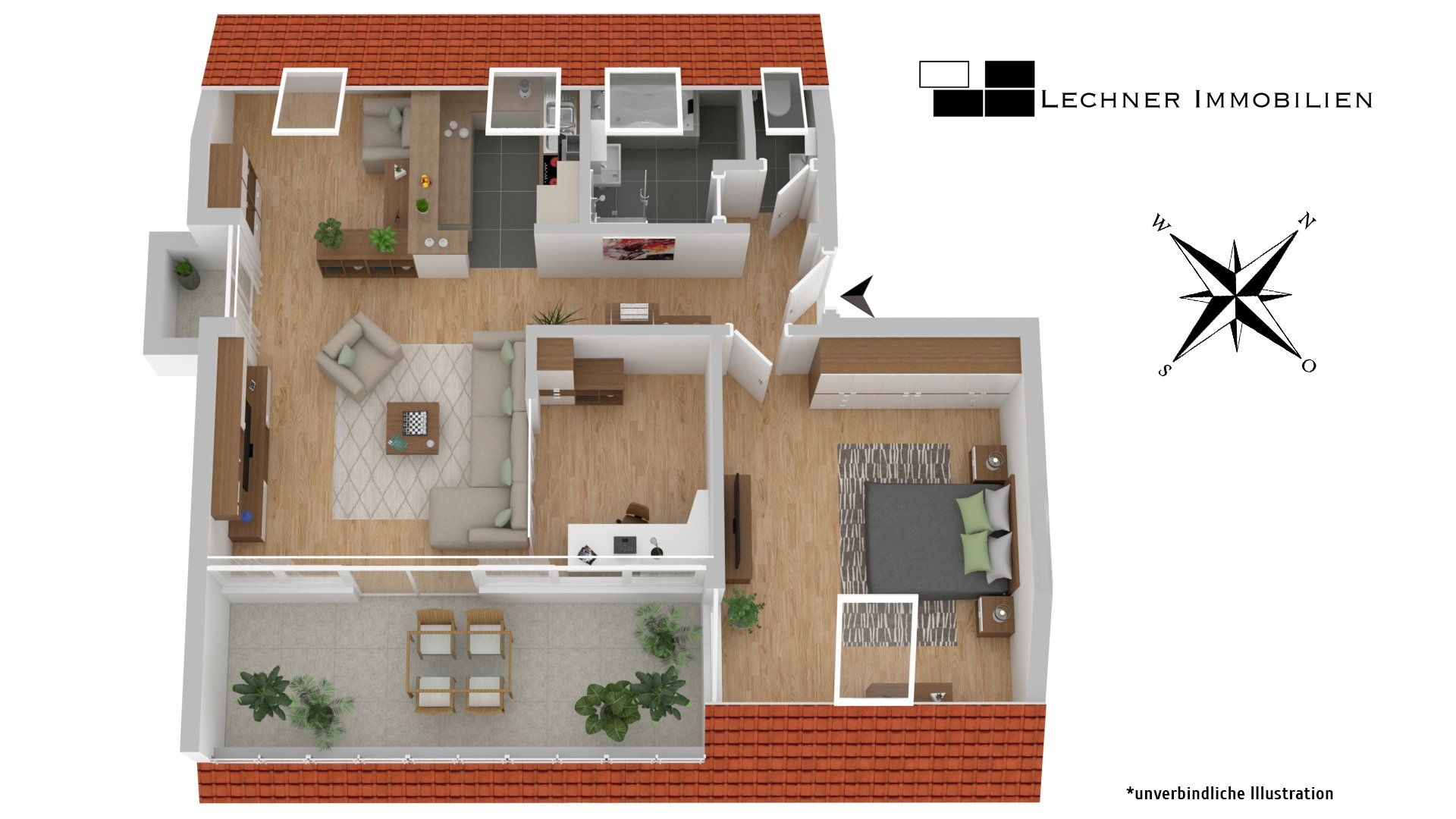 Grundriss Illustration wohnung kaufen ludwigsburg freudental grundriss dachwohnung dachgeschoss