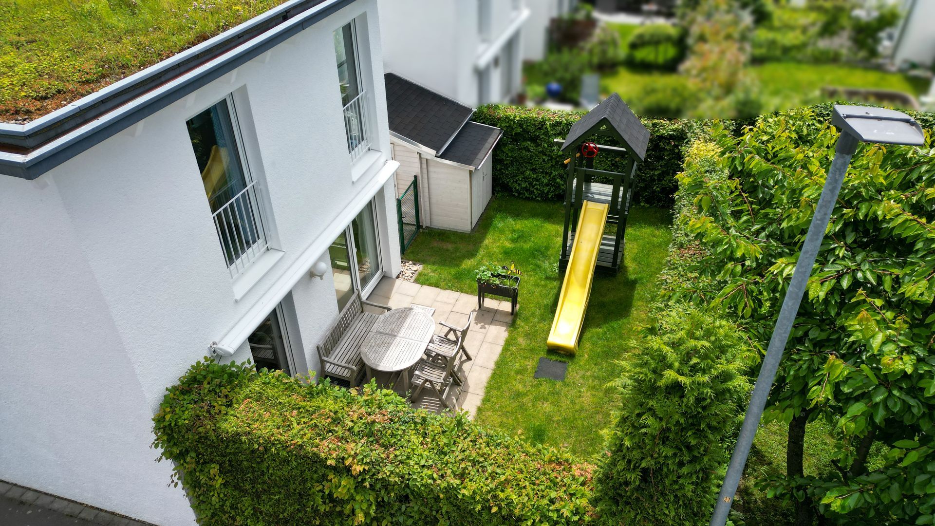 haus mit garten ludwigsburg kaufen luftbild terrasse