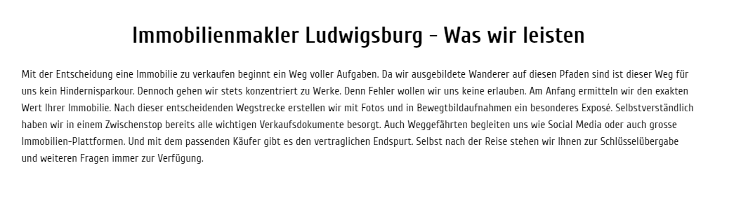 service zusammenfassung wohnungsverkauf affalterbach