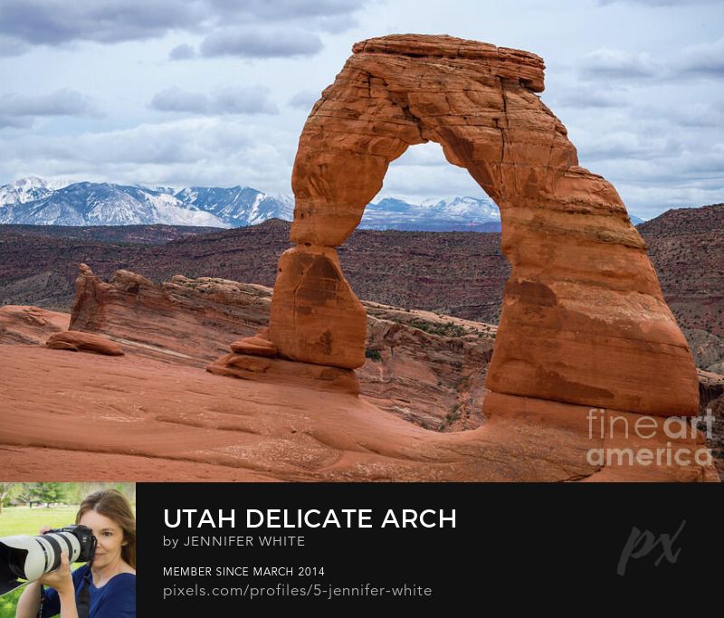 The beautiful and iconic Delicate Arch in Arches National Park in Moab, Utah, United States. This is the same arch that you see on all the Utah License Plates. 