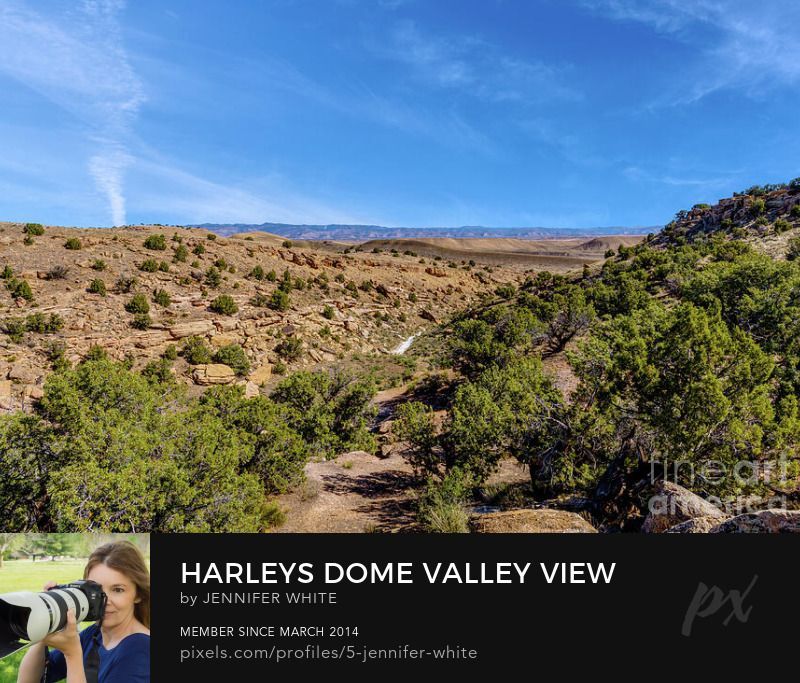 A desert landscape from the Harley's Dome View Point in Utah by Jennifer White with Timeless Moments Photography.