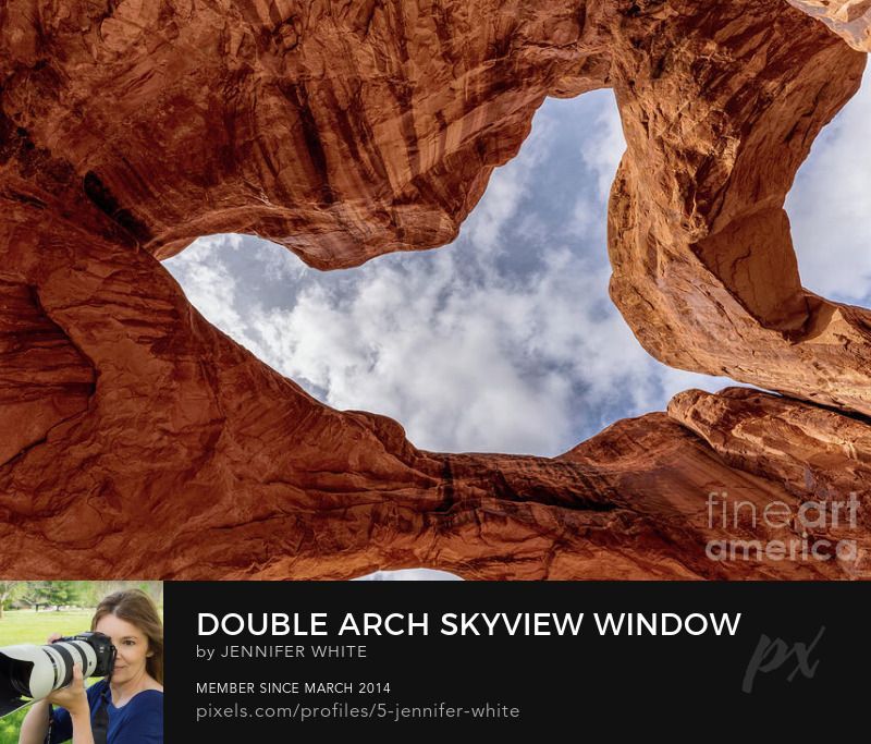 A cool view I captured laying down under the Double Arch rock formation looking straight up in Arches National Park.