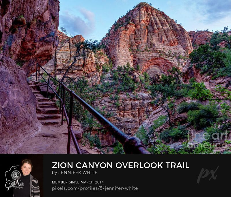 Everywhere you look in Zion National Park, it's beautiful, no matter the time of day. We were working our way down the Zion Canyon Overlook Trail after sunset during blue hour.