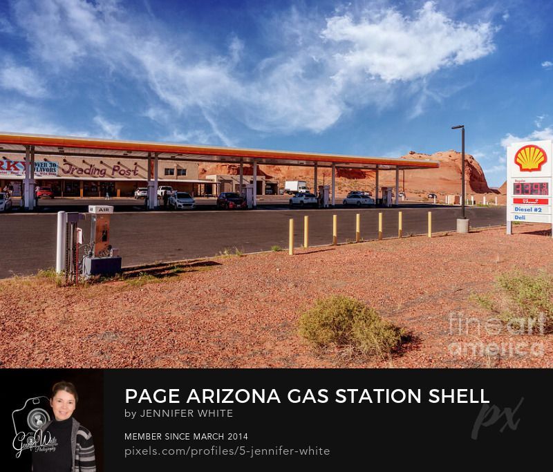 Behind this Shell Gas Station along Highway 89 near Page, Arizona, USA, is a hidden gem. Referred to as Shell Sand Cave, you can see it in the distance behind it. More accurately it is actually an alcove of bright orange sandstone. Made popular by social media, this landmark is a hot spot.
This photo was taken by Jennifer White with Timeless Moments Photography. All images are copyrighted Timeless Moments Photography/Jennifer White. All rights reserved.