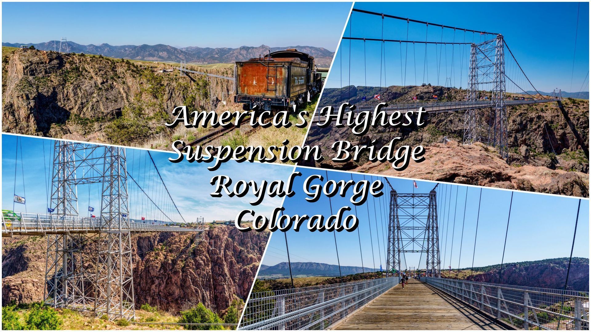Check out the Royal Gorge Suspension Bridge that crosses over a nearly 1000 foot gorge.