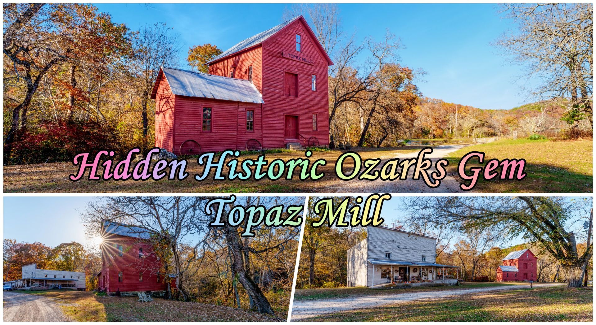Exploring the Historic Topaz Mill in Cabool, Missouri during the fall season in the Ozarks
