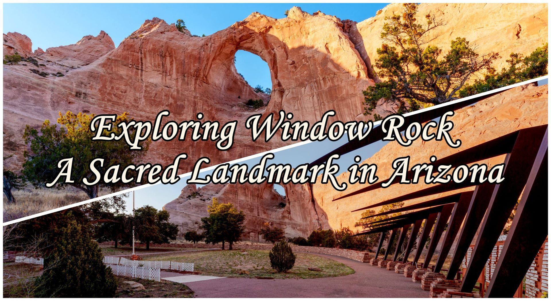 Exploring the iconic sandstone arch at Window Rock Arizona a sacred landmark of Navajo Nation