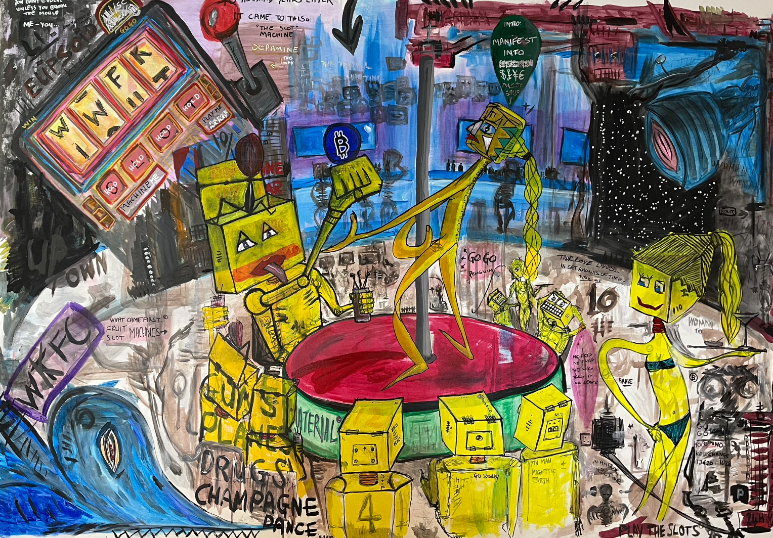 Abstract artwork ‘Ecdysiast Magnum’ by Crispin Sturrock – power, motion, and transformation.