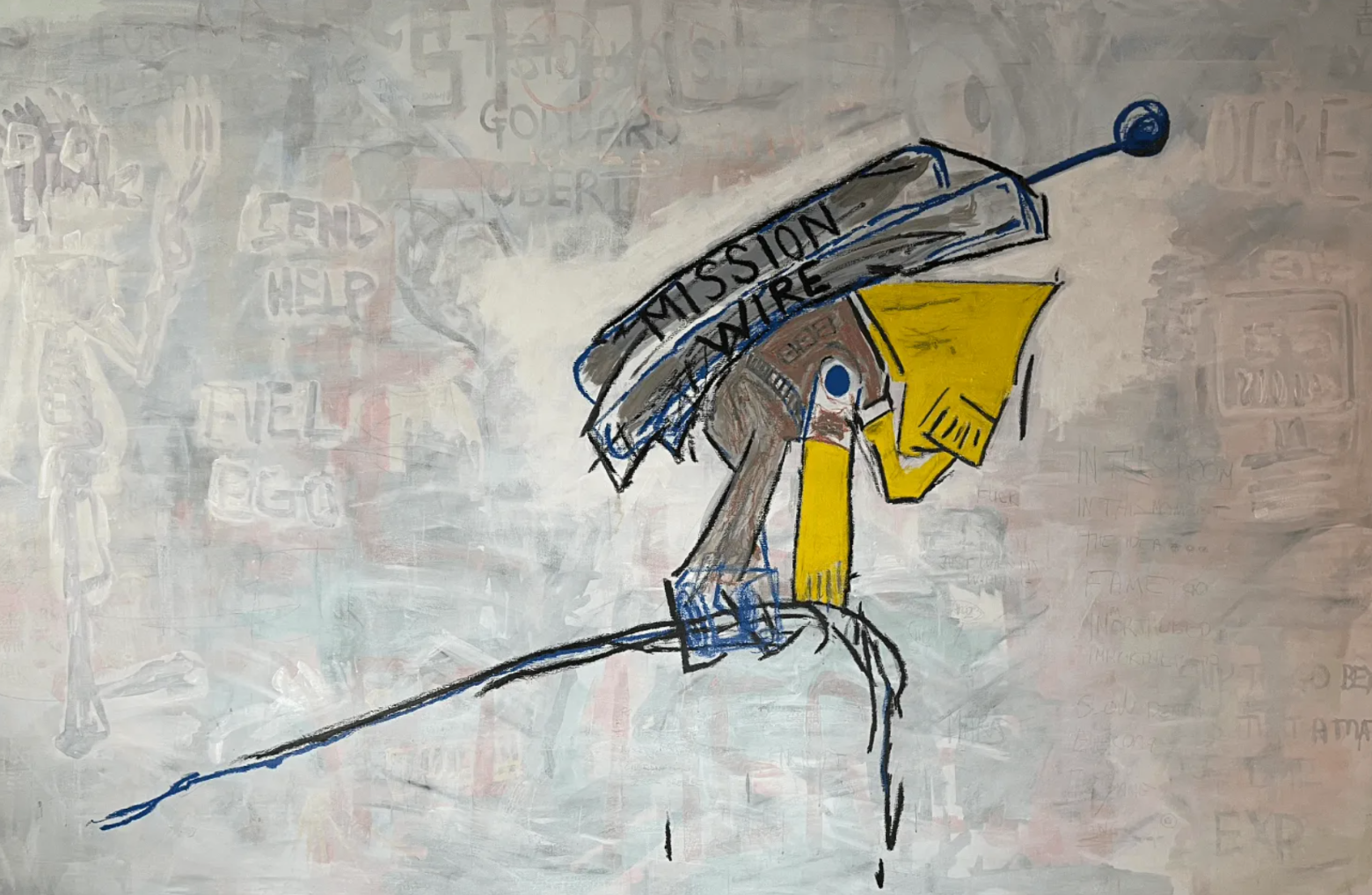 Painting ‘Savage Garden’ by Crispin Sturrock – exploration of humanity and technology