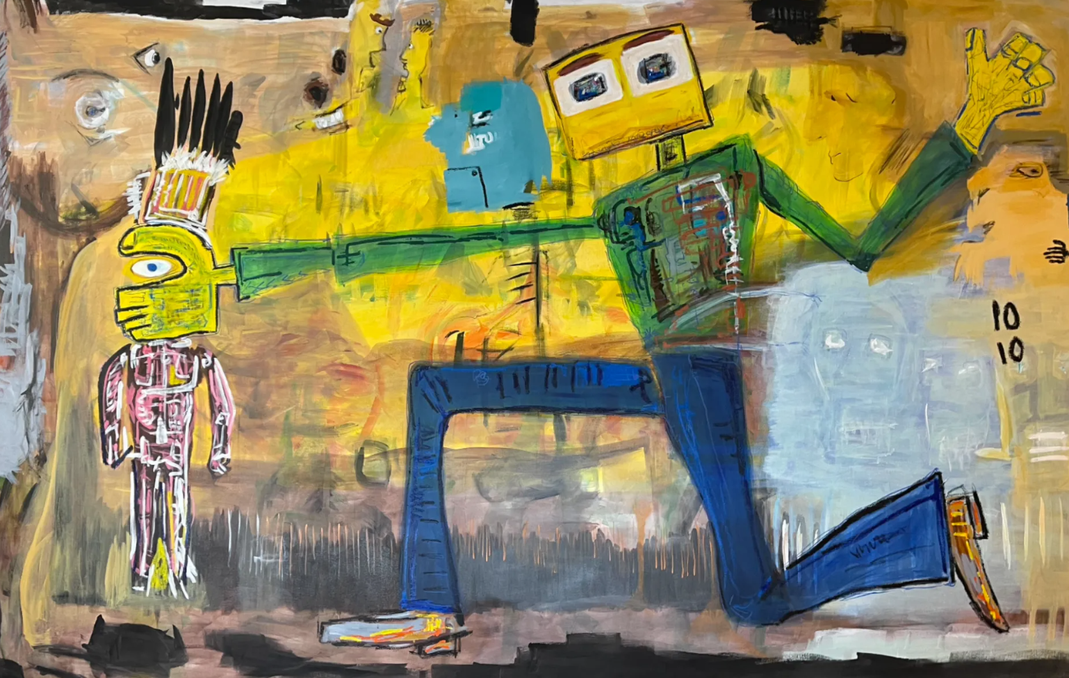 Artwork ‘G.B. America – Pilgrims’ by Crispin Sturrock – historical reflection through abstraction