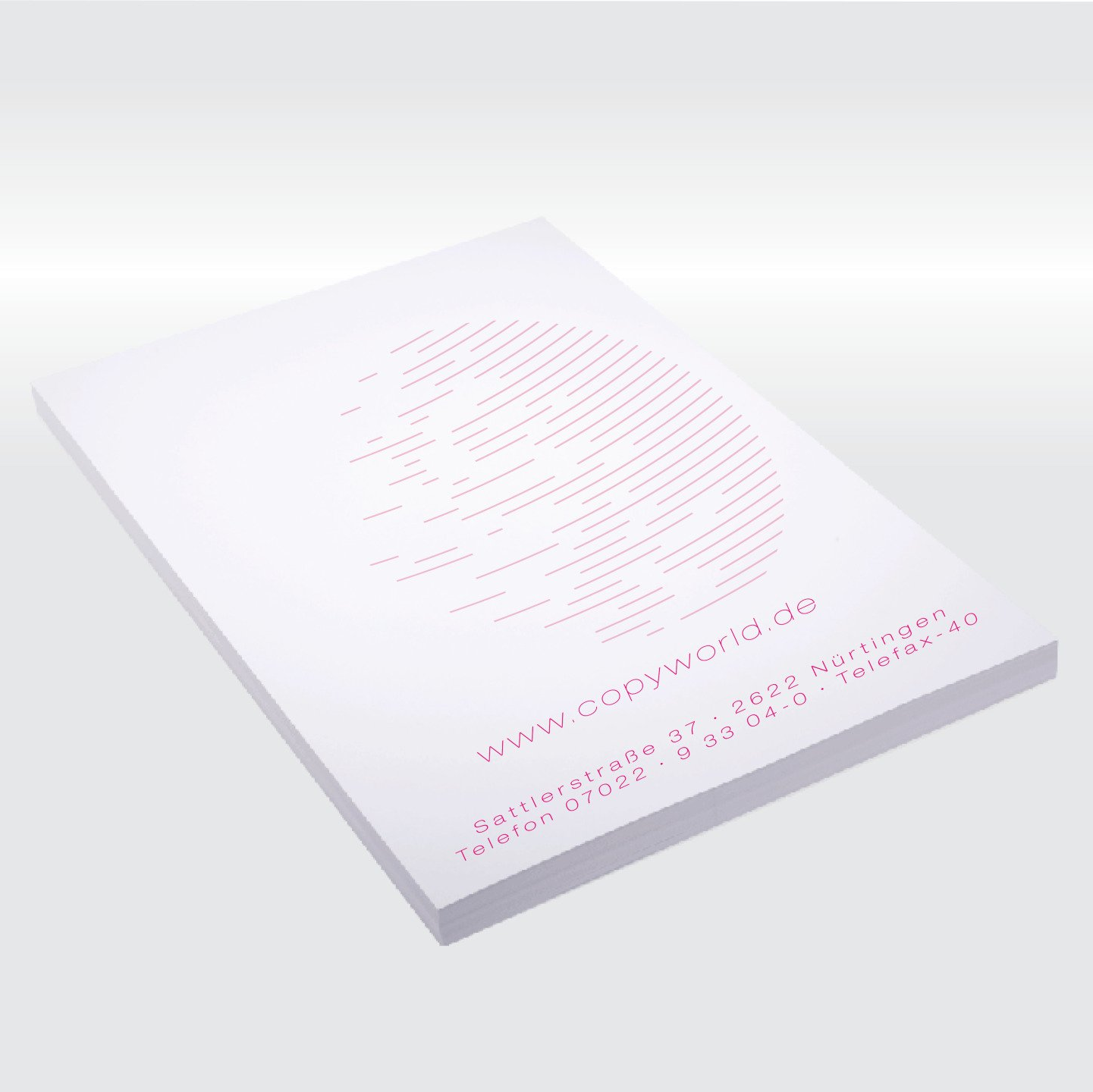 Produkte_Druckerei_CopyWorld-GmbH_Nuertingen_Druckprodukte_Briefpapier_Firmenlogo_personalisiert