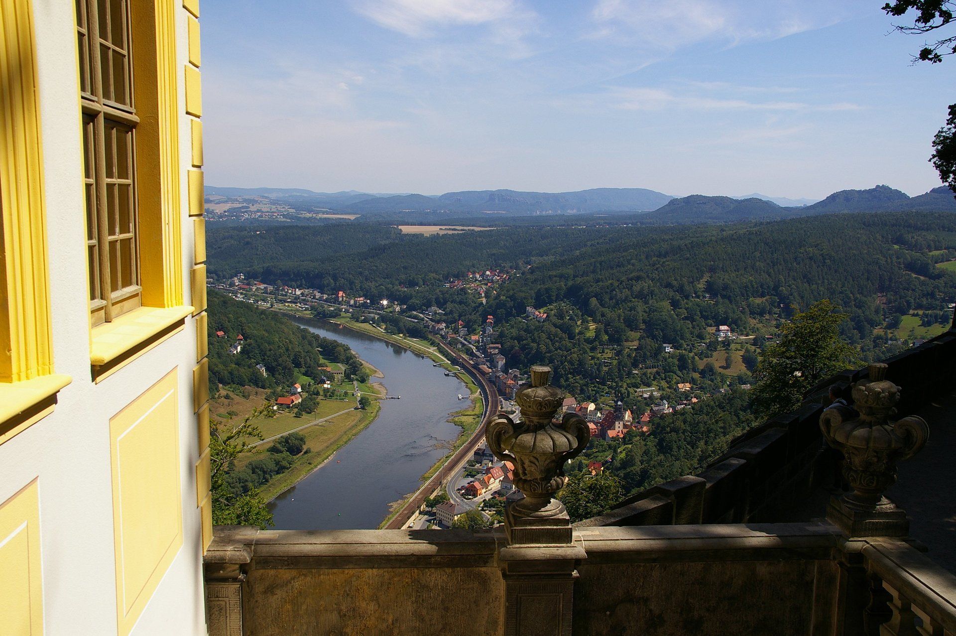 Blick ins Elbtal von der Festung Königsstein