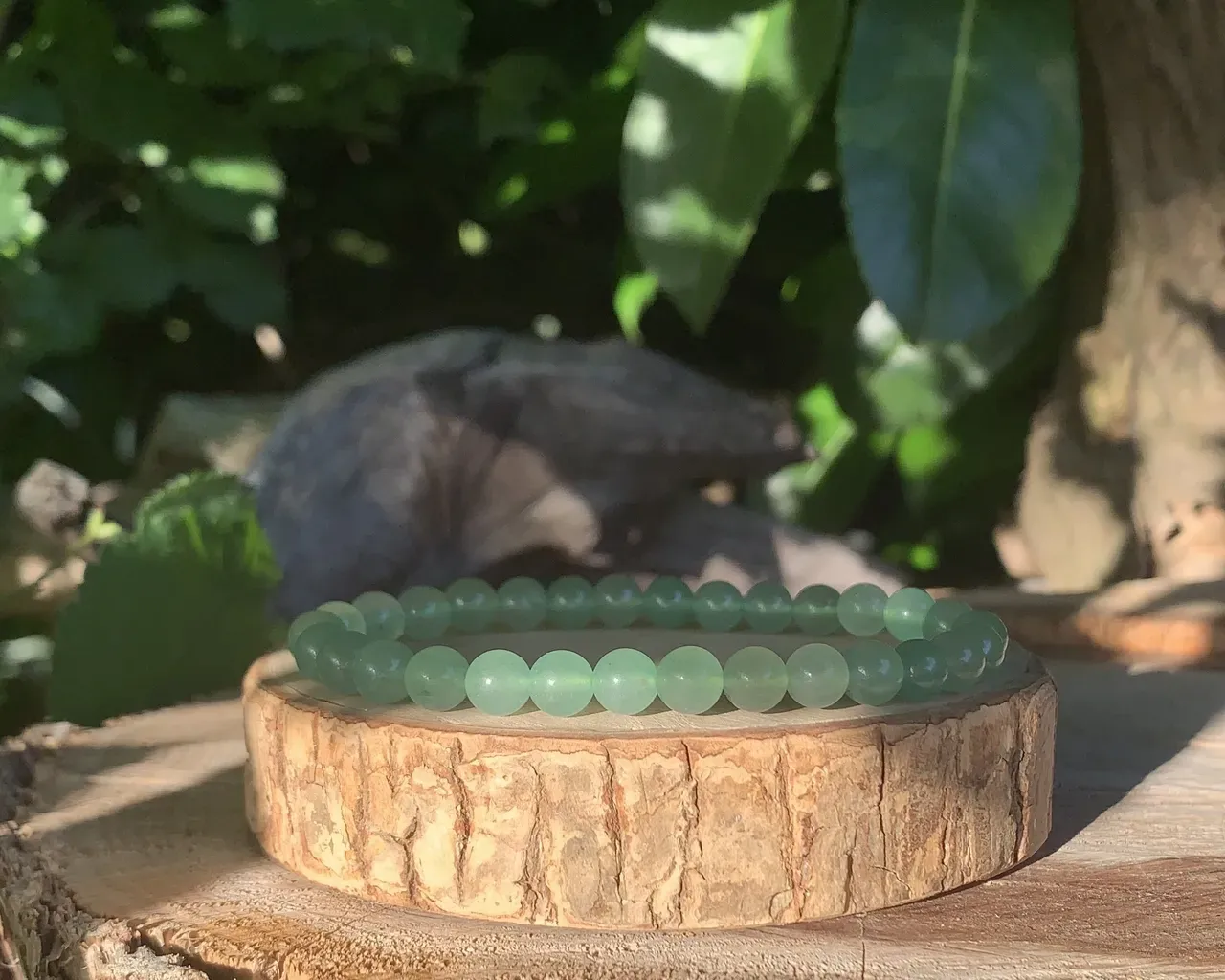 bracelet en aventurine verte naturelle